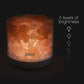 Pure Enrichment PureGlow USB Salt Lamp - Authentic Pink Himalayan Salt Rocks, Light Dimmer with 5 Levels, 2 Bulbs, and USB Power Cable