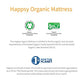Happsy Organic Mattress, Healthy and Safe Mattress with Organic Latex and Encased Coils, Non-Toxic, Queen