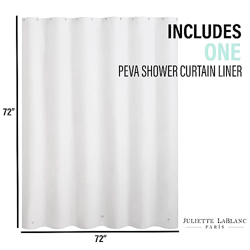 Juliette LaBlanc Chloride Free Biodegradable PEVA 72" x 72" Peva Shower Curtain Liner, Clear