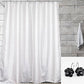 Silver White Shower Curtain & Black Cat Paw Hooks - 72x78 Waterproof Washable Sparkle Glitter Fabric Shower Curtain - 12 PCS Rust Proof Metal Shower Curtain Rings (2 Item Bundle)