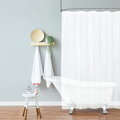 Laura Ashley Chloride Free Biodegradable 72" x 72" Peva Shower Curtain Liner, Frosty