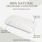 JABXKEJI Talalay Latex Pillows for Sleeping Queen Size, Medium Firm, 100% Natural No Memory Foam Chemicals, for Side, Back & Stomach Sleepers, to Alleviate Neck, Shoulder & Back Pain