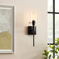 KAWOTI Modern Indoor Wall Sconce Lighting Set of 2 Bronze Decor Interior Bedroom Wall Sconces with Clear Glass Shade