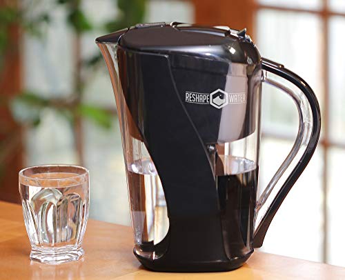 Reshape Water 10- Cup Pitcher with 6-Stage Filter. Removes Fluoride, Chlorine, Lead, and Other Volatile Organic Compounds. Increases PH. Improves Taste. Replacement Filters Cost 25% to 33% Less.