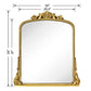 VANA NALA Antiqued Gold Ornate Mirror Arched Mantel Wall Mirror Baroque Inspired Bathroom Vanity Rectangle Wall Mounted Mirror, 30 x 34''