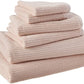 Amazon Aware 100% Organic Cotton Ribbed Bath Towels - 6-Piece Set, Blush