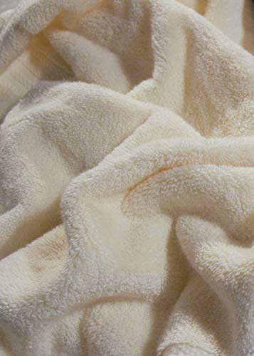 100% Organic Cotton Bath Towel Set | Bathroom Luxury Towel Set of 6 | GOTS Certified | Hotel Premium Towels | 700 GSM | 2 Bath Towels 30 x 56 | 2 Hand Towels 16 x 30 | 2 Wash Cloths 13 x 13 | Ivory