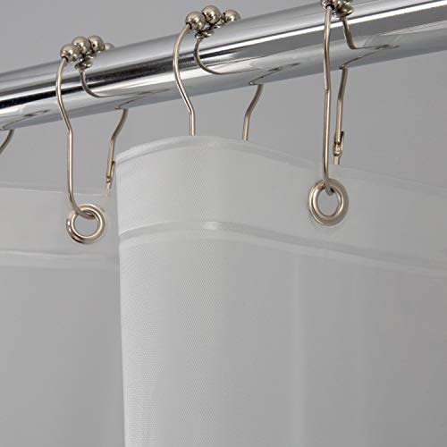 Bath Bliss 70"x72" PEVA Curtain, 7.2G Thickness, Rust Resistant, Eco-Friendly, for Bathroom, in Frost Shower Liner