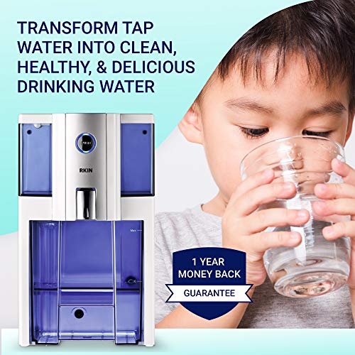 OnliPure Zero Installation Purifier Reverse Osmosis Countertop Water Filter, Patented High Capacity 4 Stage Technology - Superior Taste, Absolute Purity: 0 TDS | No Installation (Silver White)