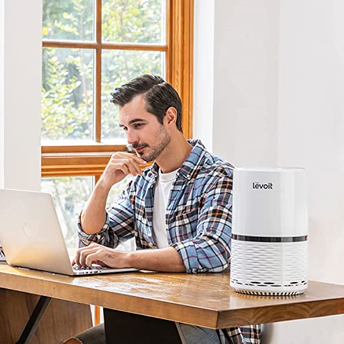 LEVOIT Air Purifiers for Home, H13 True HEPA Filter for Smoke, Dust, Mold, and Pollen in Bedroom, Ozone Free, Filtration System Odor Eliminators for Office with Optional Night Light, 1 Pack, White