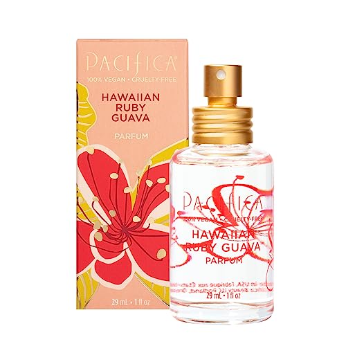 Pacifica Beauty, Hawaiian Ruby Guava Spray Clean Fragrance Perfume, Made with Natural & Essential Oils, Juicy Guava Citrus Scent, Vegan + Cruelty, Phthalate, Paraben-Free