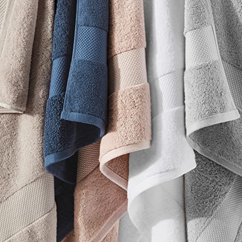 Amazon Aware 100% Organic Cotton Plush Bath Towels - 6-Piece Set, White