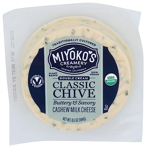 Miyoko's Creamery Classic Double Cream Chive Artisan Vegan Cheese, 6.5 oz
