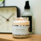 Fontana Candle Co - Pure Vanilla Candle 9 oz | Lightly Scented Candle | Made from Beeswax and Coconut Oil | Essential Oil | Wood Wick | Long Lasting | Clean Burn and Non Toxic