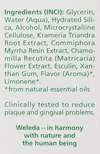 Weleda Weleda Plant Gel Toothpaste, Natural Dental Care, 2.5 OZ (packaging may vary)
