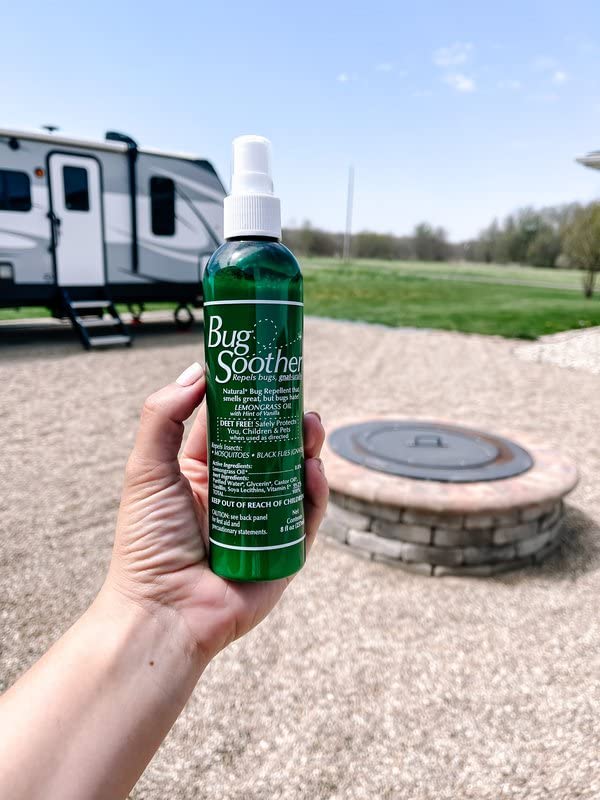Bug Soother Spray (2, 8 oz) - Natural Insect, Gnat and Mosquito Repellent & Deterrent - 100% DEET-Free Safe Bug Spray for Adults, Kids, Pets, & Environment - Made in USA - Includes 1 oz. Travel Size