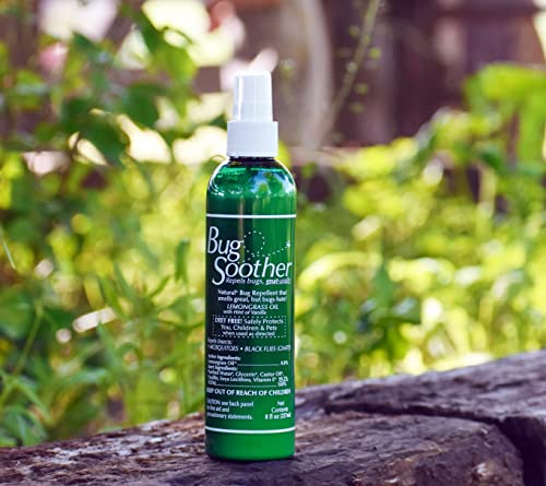 Bug Soother Spray (2, 8 oz) - Natural Insect, Gnat and Mosquito Repellent & Deterrent - 100% DEET-Free Safe Bug Spray for Adults, Kids, Pets, & Environment - Made in USA - Includes 1 oz. Travel Size