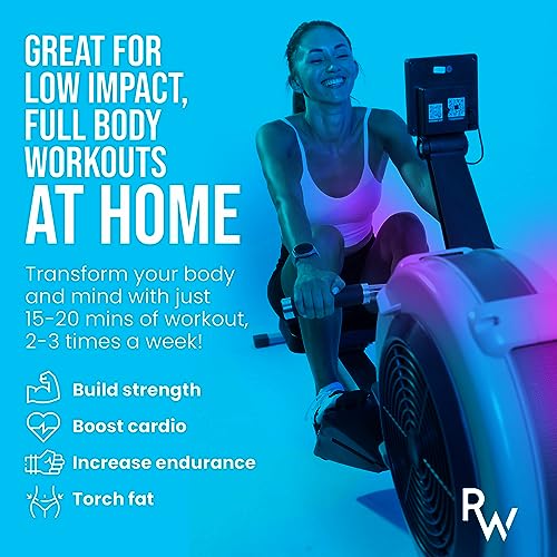 Row Warrior Air Rowing Machine | Foldable Gym-Quality Row Machine | 10-Damper Levels Cardio Machine for Full-Body Workout | Rowing Machine for Home Use with LED-Monitor | Rower Machine for Home Gym