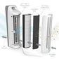 Pure Enrichment® PureZone™ Elite True HEPA Large Room Tower Air Purifier with Air Quality Monitor, 4 Stage Filtration and UV-C Light, Helps Destroy Bacteria, Smoke, Pollen & Dust (White)