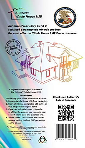 Aulterra EMF Home Protection Anti Radiation USB for Whole House Protection to Neutralize Harmful Incoherent EMF Frequencies Including 5G