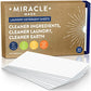 Miracle Made Liquidless Laundry Detergent Sheets - 32 Sheets Up To 64 Loads, Unscented - As Seen On TV Plastic Free & Biodegradable Eco-Strips for Sensitive Skin - Dye, Bleach, Paraben, and Cruelty-Free Earth Friendly Sheets