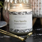 Fontana Candle Co - Pure Vanilla Candle 9 oz | Lightly Scented Candle | Made from Beeswax and Coconut Oil | Essential Oil | Wood Wick | Long Lasting | Clean Burn and Non Toxic