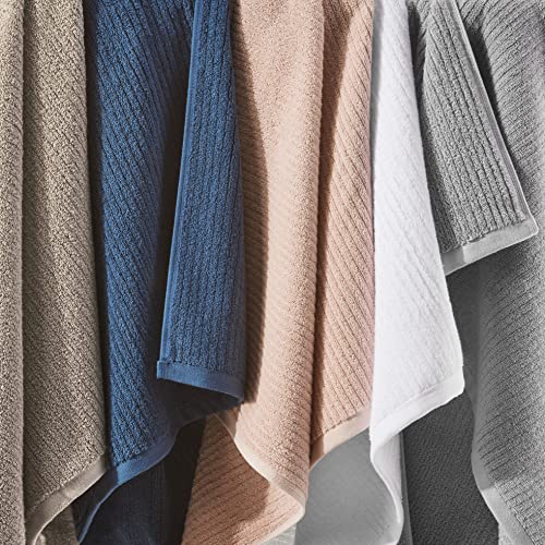 Amazon Aware 100% Organic Cotton Ribbed Bath Towels - 6-Piece Set, Blush