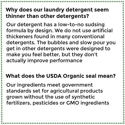 Rebel Green USDA Organic HE Liquid Fresh Laundry Detergent - Natural & Hypoallergenic Laundry Soap, Lavender and Grapefruit - 64 Loads